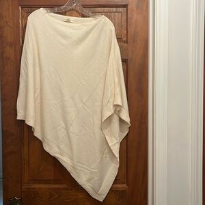 Cream Poncho - One Size - 100% organic cotton